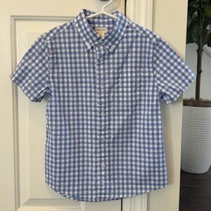 J. Crew Factory Boys Blue Gingham Shirt